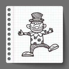 clown doodle drawing N40