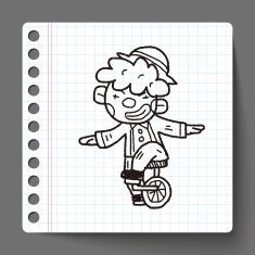 clown doodle drawing N41