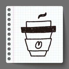 coffee doodle drawing N12