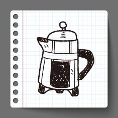 coffee doodle drawing N15