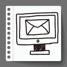 computer mail doodle drawing N3