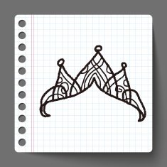 crown doodle N14