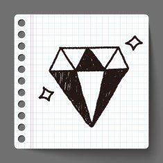 diamond doodle drawing N3