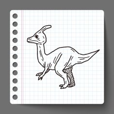 dinosaur doodle N67
