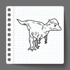 dinosaur doodle N68