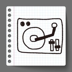 DJ disk doodle drawing N4