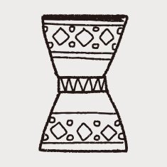 African drum doodle N5