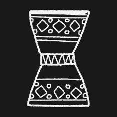African drum doodle N7