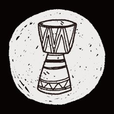 African drum doodle N8