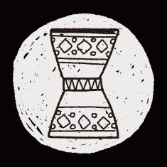 African drum doodle N9
