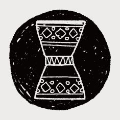 African drum doodle N10
