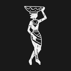 African Vase woman doodle N4