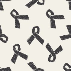 AIDS DAY doodle seamless pattern background