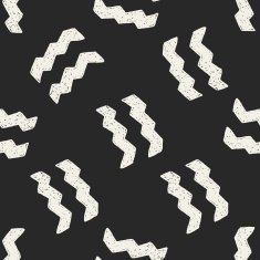 Aquarius Constellation doodle seamless pattern background N2