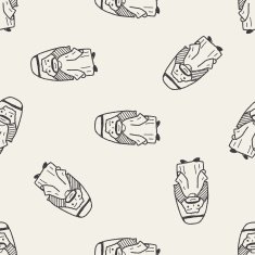 Arabian doodle seamless pattern background