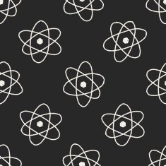 atom doodle seamless pattern background N3