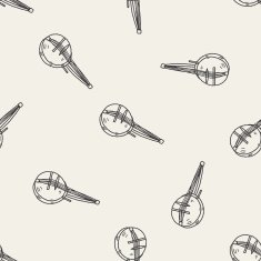 banjo doodle seamless pattern background