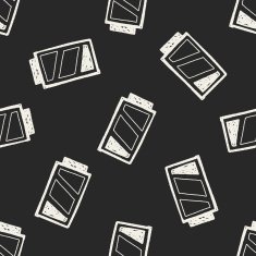 battery doodle drawing seamless pattern background N2