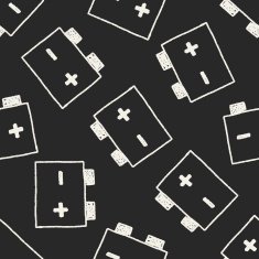 Battery doodle seamless pattern background N2