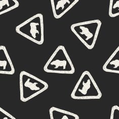 bear sign doodle seamless pattern background N2