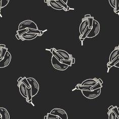 bearing doodle seamless pattern background N2