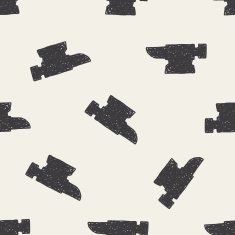 blacksmith doodle seamless pattern background