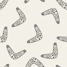 boomerang doodle seamless pattern background