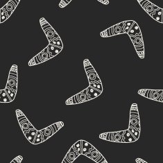 boomerang doodle seamless pattern background N2