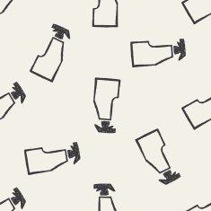 bottle doodle seamless pattern background