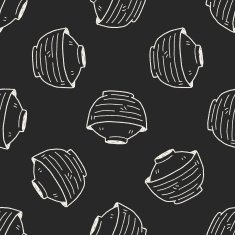 bowl doodle seamless pattern background N2