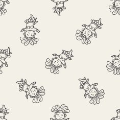 brazil dancer doodle seamless pattern background