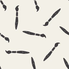 brush doodle seamless pattern background