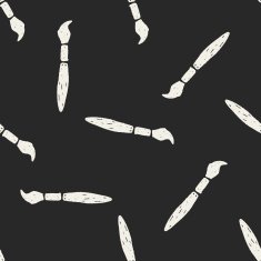 brush doodle seamless pattern background N2