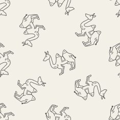 Camel doodle seamless pattern background