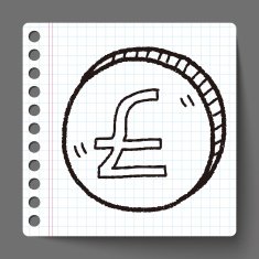 doodle GBP money coin N2