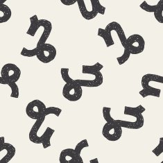 Capricorn Constellation doodle seamless pattern background