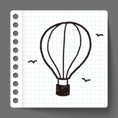 doodle hot air balloon N11