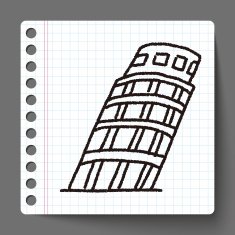 doodle Leaning Tower of Pisa N2