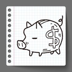 doodle pig money bank N9