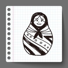 Doodle Russian Dolls N6