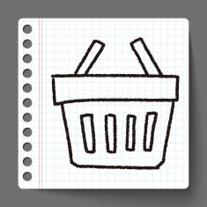 doodle shopping basket N8