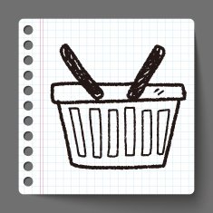 doodle shopping basket N10