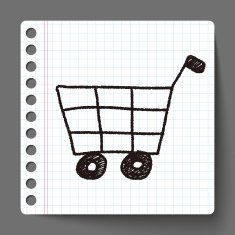 doodle Shopping cart N18