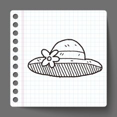 doodle Straw hat N6