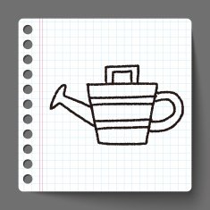doodle watering can N3