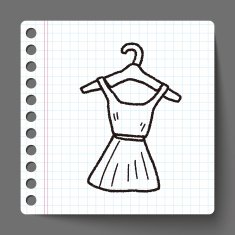 dress doodle drawing N5