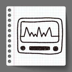 ECG doodle drawing N4