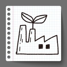 Environmental protection concept The factory do well on emissio N9