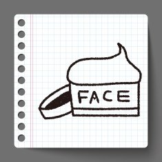 face cream doodle drawing N3