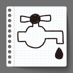 Faucet doodle drawing N3